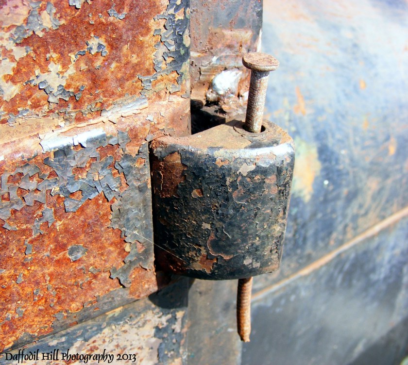On a Rat Rod it is all about doing whatever works. Check out the cool door hinge pin on this one.